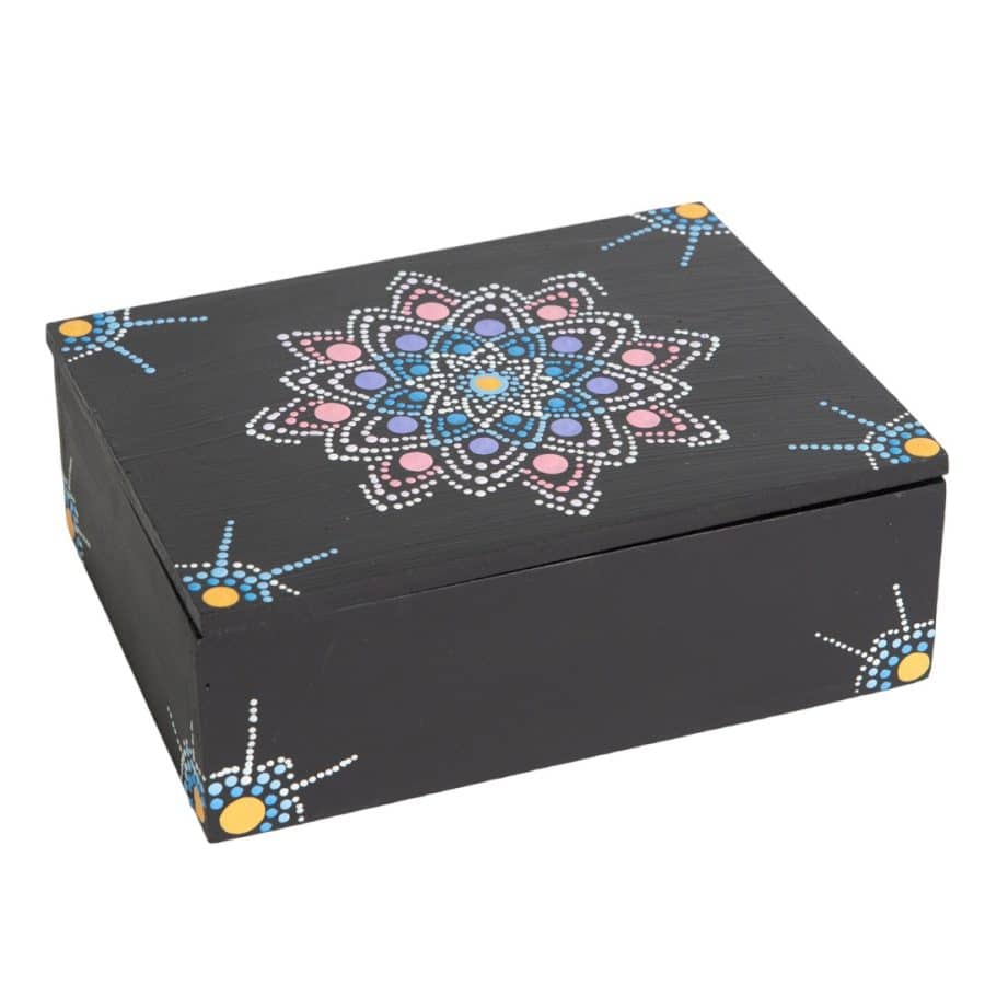 Tarot- of sieradendoos zwart mandala - Afbeelding 2