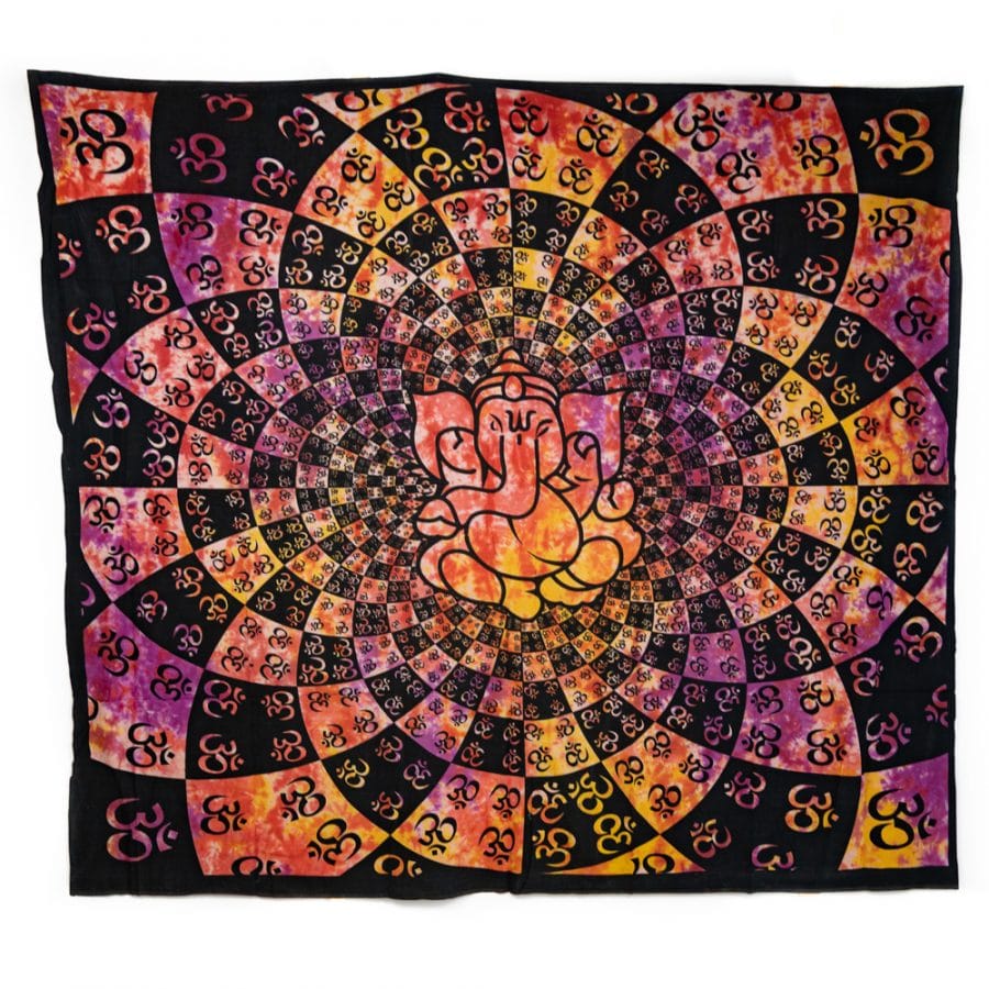 Authentiek wandkleed Olifant met OHM (240 x 210 cm)