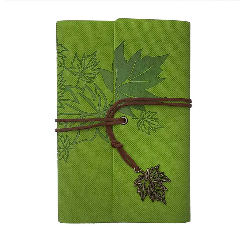 PU leren notitieboek lime