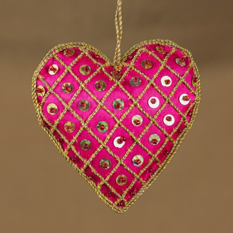 Hanger ornament hart rood - Afbeelding 3