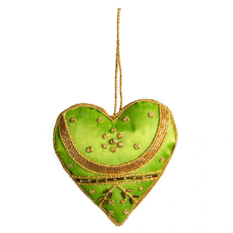 Hanger ornament hart groen