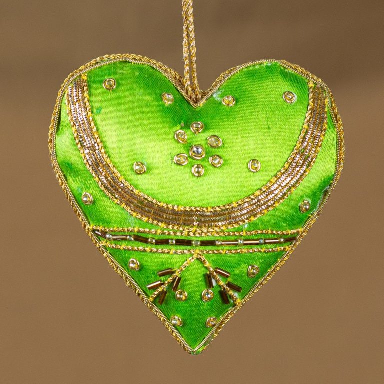 Hanger ornament hart groen - Afbeelding 3
