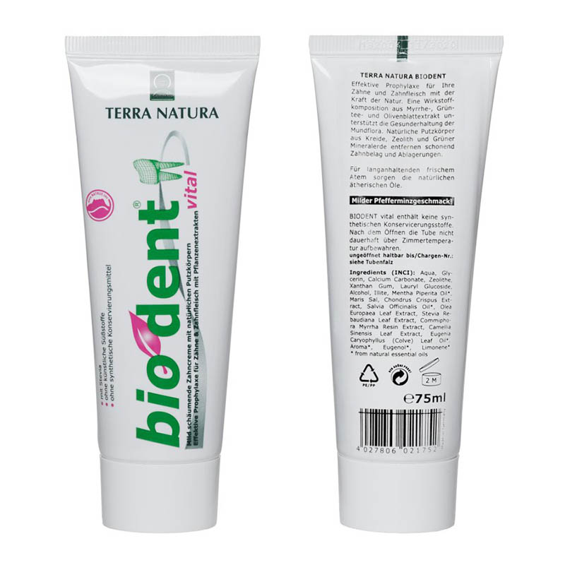 Biodent Vital tandpasta zonder fluoride - Afbeelding 2