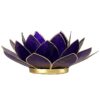 Lotus sfeerlicht Violet (7e chakra) goudrand