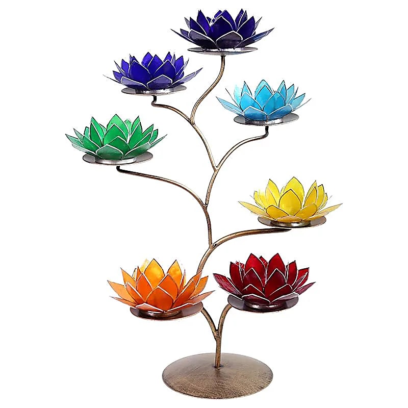 Lotus sfeerlicht metalen display brons - Afbeelding 4