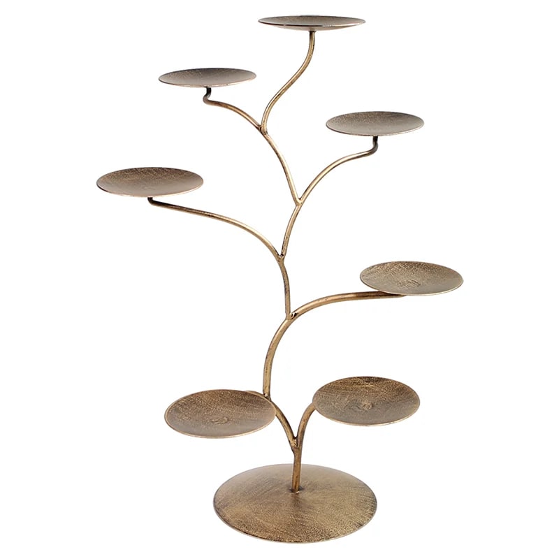 Lotus sfeerlicht metalen display brons