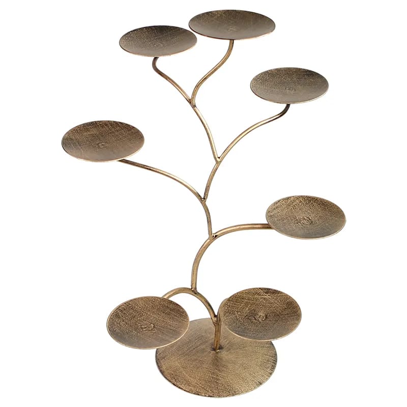 Lotus sfeerlicht metalen display brons - Afbeelding 2
