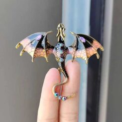 draak speld / broche bruin