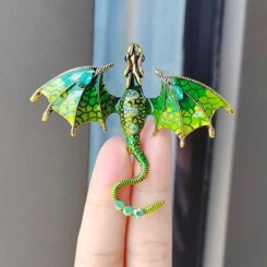 draak speld / broche groen