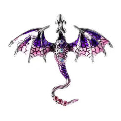 draak speld / broche paars