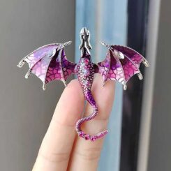 draak speld / broche paars