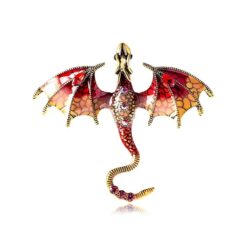 draak speld / broche rood
