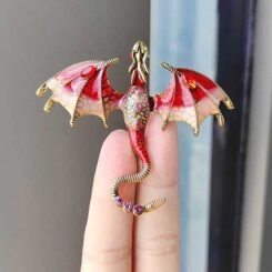 draak speld / broche rood
