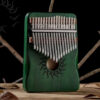 Kalimba 17 toetsen, groen, zon