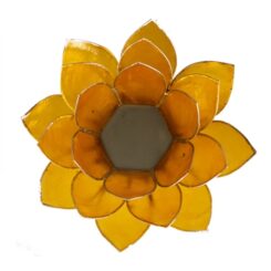 Alternative view of Lotus sfeerlicht Geel (3e chakra) zilverrand