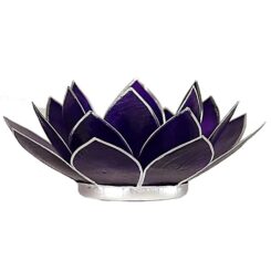 Lotus sfeerlicht Violet (7e chakra) zilverrand