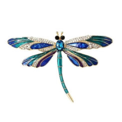 Libelle broche blauw