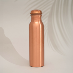 Alternative view of Koperen waterfles glad - 950 ml - in luxe geschenkverpakking