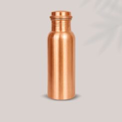 Alternative view of Koperen waterfles glad plain mat - 750 ml - in luxe geschenkverpakking